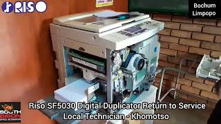 Riso SF5030 Digital Duplicator Return to Service  Khomotso [upl. by Franckot]