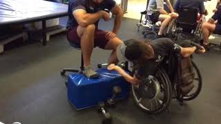 C5 quadriplegic pick up weights unassisted [upl. by Levina505]