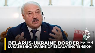 Belarus says Ukraine amassing troops at border amid incursion into Russia [upl. by Tnecniv864]