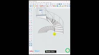 Create Staircase Model architecturetutorial sketchup architecturedrawing shorts shortvideo [upl. by Patterman]