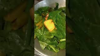 Kumro diye pui sak recipe khete darun chilo cooking recipe youtubeshorts viral subscribe [upl. by Eilrac]