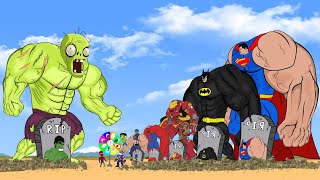 Team Superman Spiderman Batman rescue Hulk From ZomBies Development  Mysterious Evolution  FUNNY [upl. by Nizam]