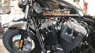 Harley Davidson Forty Eight Sportster Battery Replacement [upl. by Va]