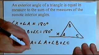 Exterior Angle Theorem for Triangles 128212 [upl. by Belldame]