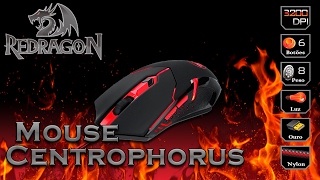 Mouse Gamer Redragon Centrophorus M601 2000 Dpi Unboxing e Review [upl. by Suirtemid]