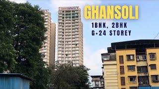 GHANSOLI Station near  1BHK 2BHK  G23 Storeys Tower  8652601787 [upl. by Rhianon70]