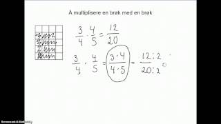 Å multiplisere en brøk med en brøk forkorting [upl. by Yborian122]