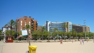 Calella from bus Costa Maresme CataloniaSpain [upl. by Aix189]