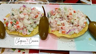 Cómo Hacer TOSTADAS De SURIMI fácil y rápidas Riquísimas chepinaenlacocina [upl. by Garbers717]