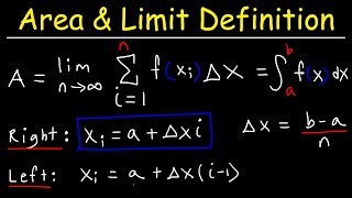 Finding The Area Using The Limit Definition amp Sigma Notation [upl. by Croner]