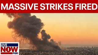 Hamas war Israel strikes Beirut explosions sound  LiveNOW from FOX [upl. by Cash]