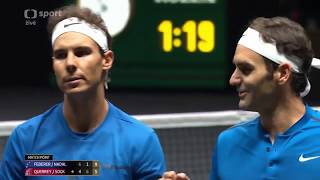 NADALFEDERER vs QUERREYSOCK 2  Laver Cup 2017 [upl. by Mayyahk]