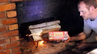 How To Clean Your Chimney  Testing a Creosote Log [upl. by Eittah672]