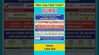 Free Visa Free Ticket Dubai  Up To 1000 Aed Salary  Direct Company Job In Dubai [upl. by Gilliam]