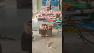 How to repair table fan coilrepair videofan video ytshorts shortvideo shorts [upl. by Auqemahs]