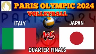 ITALY vs JAPAN  PARIS 2024 OLYMPICS  Mens Volleyball  LIVE Score [upl. by Llehcear]