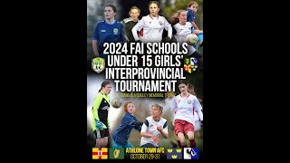 Under 15 Girls’ Interprovincial Tournament Thursday October 31st 1230pm Connacht vs Leinster [upl. by Hewes]