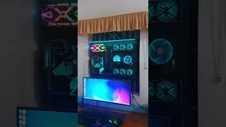 Wall Mounted PC Gaming  Custom Water Cooling [upl. by Imoyik497]