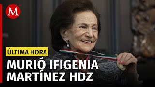 Muere Ifigenia Martínez presidenta de la mesa directiva de la Cámara de Diputados [upl. by Dlonyar]