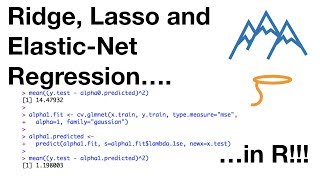 Ridge Lasso and ElasticNet Regression in R [upl. by Lachlan]