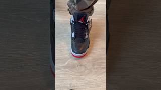 Best way to Loose Lace Jordan 4 “Bred Reimagined”Lacing Tutorial nike sneaker tutorial [upl. by Astto]