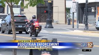 Pedestrian crosswalk enforcement operation in Medford [upl. by Kreegar]