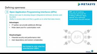 Metasys Why open APIs matter [upl. by Aihsein791]