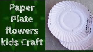 DIYPaper Plate Flowers Easy flower Craft ideas for Kids Pre School Project [upl. by Ahterahs]