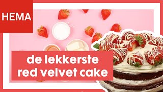 Bakken met HEMA  Red Velvet Taart [upl. by Aindrea]