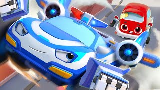 Police Car’s Little Fan  Fire Truck Ambulance  Monster Truck  Kids Songs  BabyBus [upl. by Navoj945]