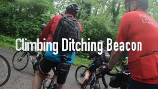 Cycling up Ditchling Beacon BHF London to Brighton Bike Ride 2019 [upl. by Anitnegra]