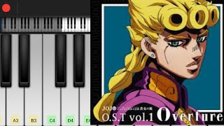 Giornos theme Best part  Piano perfect [upl. by Ordnasil]