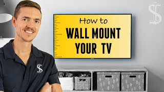 How to Mount a TV On The Wall StepbyStep [upl. by Wilkison625]