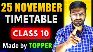 18 NOVEMBER से ऐसे पढ़ो to Score 100 in Class 10 Boards🔥 2025  Last 2 Months Strategy  Timetable [upl. by Ssew]