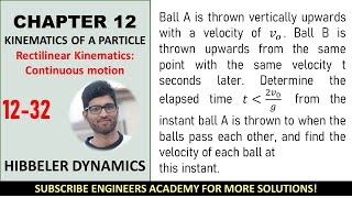 1232 Rectilinear Kinematics  Continuous Motion Kinematics of A Particle ENGINEERS ACADEMY [upl. by Disario]