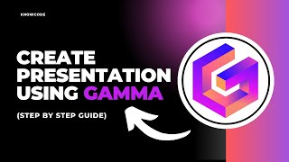 Use gamma ai to create presentations  Gamma ai tutorial [upl. by Mitman]