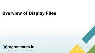 Overview of Display File [upl. by Seyah786]