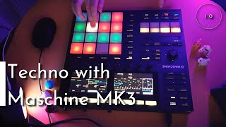 Live Performance  Techno with Maschine MK3  Native Instruments [upl. by Asnarepse]