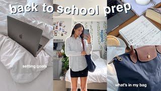 PREPARE WITH ME FOR BACK TO SCHOOL  whats in my bag outfits haul amp romanticising school🎧 [upl. by Eilesor734]