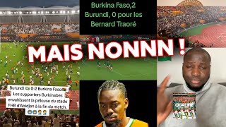 les réactions🔥Burkina Faso 2 0 Burundi cest gatéeee au stade en cote divoire [upl. by Elvis]