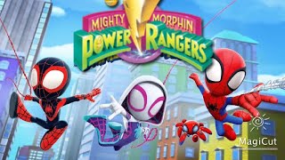 Spidey and Amazing Friends Intro Mashup Mighty Morphin Power Rangers [upl. by Haizek]