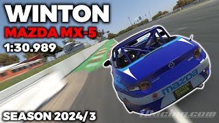 iRacing Guide MX5 Winton National Raceway  Hot Lap  Setup  130989 [upl. by Reedy]