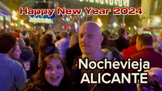 New Year in Alicante Spain  Nightlife New Year’s Eve  Nochevieja Alicante 2024 [upl. by Ellette599]