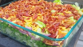 Seven Layer Salad with Dressing [upl. by Oniotna397]