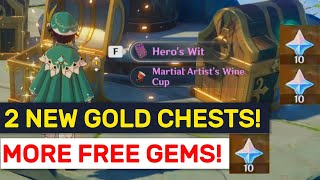 2 NEW GOLDEN CHESTS More Primogems amp Chest Locations  Genshin Impact [upl. by Lierbag]