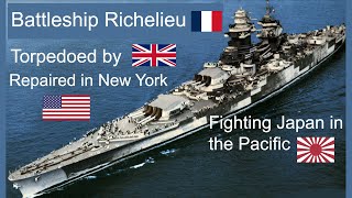 The Battleship Richelieu  Cuirassé Richelieu [upl. by Quillan474]