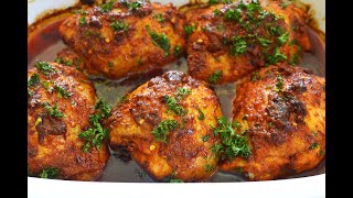 JUICY CHICKEN THIGH FILLETS  BAKED CHICKEN THIGH FILLETS  SPICY CHICKEN THIGH FILLETS [upl. by Seluj910]