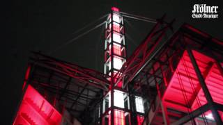 RheinenergieStadion leuchtet in den Farben des 1 FC Köln [upl. by Glick]