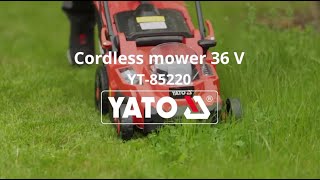 YT85222 Brushless Lawn Mower 36V 2x18v 37 Cm  2x4ah DCharg [upl. by Obidiah929]