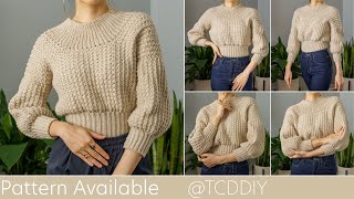 How to Crochet a Sweater  Pattern amp Tutorial DIY [upl. by Thun]